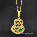 18K GOLD HOLLAL CALABASH Diamond Jadeite Jade.